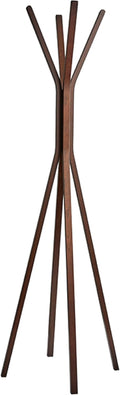 Adesso Toby Coat Rack with Natural Oak Finish – Space-Saving Entryway Organizer Perfect for Coats, Bags, Purses and Hats – 6 Hooks, 68.25" Tall