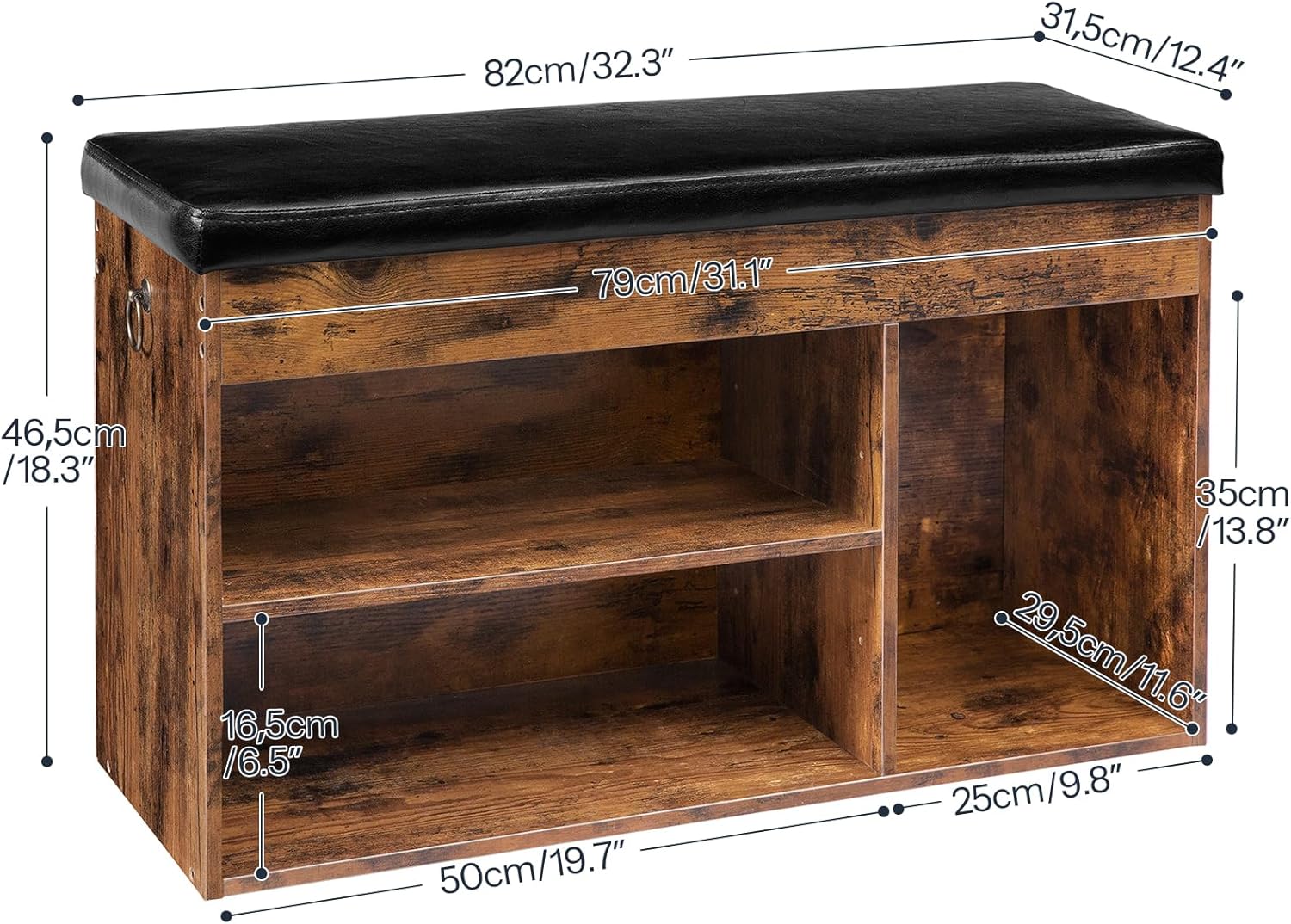 HOOBRO Shoe Storage Bench with Padded Cushion, Entryway Bench with Flip-Open Storage Box and Adjustable Shelf, Shoe Rack with Hidden Compartment, for Entryway, Living Room, BF40HX01